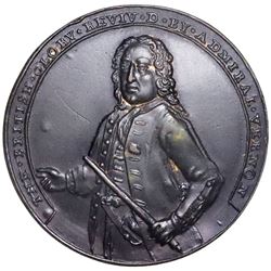 Great Britain, copper-alloy Admiral Vernon medal, 1739, Porto Bello, Vernon alone, ex-Adams.