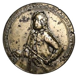 Great Britain, copper/silver-alloy Admiral Vernon medal, 1739, Porto Bello, Vernon alone, ex-Adams.