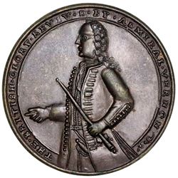 Great Britain, copper-alloy Admiral Vernon medal, 1739, Porto Bello, Vernon alone, ex-Adams.