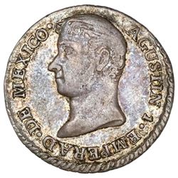 Quetzaltenango, Guatemala (Empire of Mexico), silver 1R-sized proclamation medal, Agustin Iturbide,