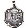 Image 1 : Potosi, Bolivia, cob 2 reales, Philip III, assayer not visible, Grade 2, ex-Atocha (1622), mounted c