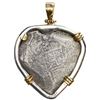 Image 2 : Mexico City, Mexico, cob 8 reales, Charles II, assayer not visible, ex-1715 Fleet, mounted cross-sid