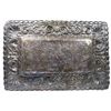 Image 2 : Large, ornate, rectangular silver tray from Potosi, Bolivia, late 1800s, silversmith J. Guzman (stam