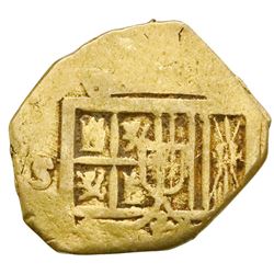 Seville, Spain, cob 2 escudos, Philip III, assayer not visible.