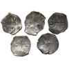 Image 2 : Lot of five Mexico City, Mexico, cob 8 reales, Philip IV, assayer P (where visible).