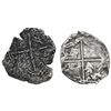 Image 2 : Lot of two Potosi, Bolivia, cob 2 reales, Philip III or IV, assayers not visible.