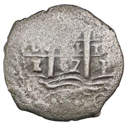 Potosi, Bolivia, cob 2 reales, 1667E.