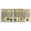 Image 2 : Lot of seven encrusted silver-cob minors (1R and/or 1/2R) in baseball-card holders with small (origi