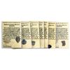 Image 2 : Lot of seven encrusted silver-cob minors (1R and/or 1/2R) in baseball-card holders with small (origi