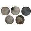Image 2 : Lot of five Mexico City, Mexico, pillar 8 reales, Philip V, assayer MF: 1734, 1735, 1736, 1737, 1738