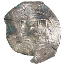 Mexico City, Mexico, cob 8 reales, Philip IV, assayer not visible, with chopmarks as from circulatio