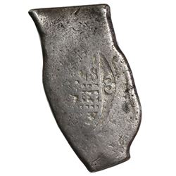 Mexico City, Mexico, cob 8 reales, Charles II, assayer not visible.