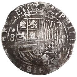 Lima, Peru, cob 8 reales, Philip II, assayer Diego de la Torre, *-8 to left, P-oD to right, ex-Jones