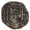 Image 1 : Lima, Peru, cob 1/4 real, Philip II, assayer Diego de la Torre, * to right of castle.