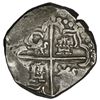 Image 2 : Potosi, Bolivia, cob 8 reales, Philip III, assayer not visible (T, ca. 1621), quadrants of cross and