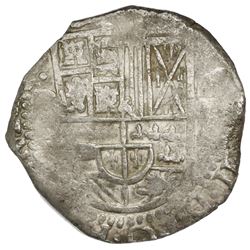 Potosi, Bolivia, cob 8 reales, (162)9(T), fine-dot borders, denomination 8, ex-Panama Hoard.