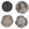 Image 2 : Lot of four Potosi, Bolivia, cob 1R (three) and 1/2R (one), Philip II, assayer R (Rincon).