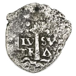 Potosi, Bolivia, cob 1/2 real, (1652E) Transitional, McLean Type IIb, Mastalir Plate Coin.