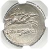 Image 2 : Roman Republic, AR denarius, L.Calpurnius Piso Frugi, ca. 90 BC, Rome mint, NGC AU (no numeric grade