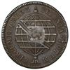 Image 2 : Brazil, 80 reis, shield countermark (1809, Joao Prince Regent) on a copper XL reis of 1790, Maria I.