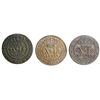 Image 1 : Lot of three Brazil (Rio mint), copper XL reis of Joao Prince Regent / Joao VI: 1812-R, 1821-R, 1822