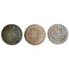 Image 2 : Lot of three Brazil (Rio mint), copper XL reis of Joao Prince Regent / Joao VI: 1812-R, 1821-R, 1822