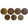 Image 1 : Lot of seven Brazil (Rio mint) copper coins of Joao VI: XX reis, 1821-R (two), 1822-R (two); X reis,