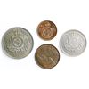 Image 2 : Lot of four Brazilian coins: copper-nickel 200 reis, 1876; copper-nickel 100 reis, 1882; bronze 20 r