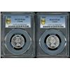 Image 1 : Lot of two Canada 25 cents graded PCGS PL64: 1962, 1963.