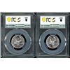 Image 2 : Lot of two Canada 25 cents graded PCGS PL64: 1962, 1963.