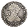 Image 1 : Santiago, Chile, bust 2 reales, Charles III, 1787DA.