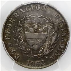 Popayan, Colombia, 2 reales, 1862/48, PCGS XF40.