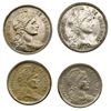 Image 1 : Lot of four Colombia, copper-nickel papel moneda coins: 2 pesos, 1907 and 1914; 1 peso, 1910 and 191