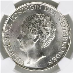 Curacao (struck at the Denver Mint, USA), 2-1/2 gulden, 1944-D, NGC MS 64.