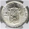 Image 2 : Curacao (struck at the Denver Mint, USA), 2-1/2 gulden, 1944-D, NGC MS 64.