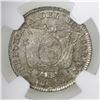 Image 2 : Quito, Ecuador, 1/2 real, 1848GJ, NGC UNC details / rev scratched.