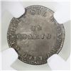 Image 2 : Quito, Ecuador, 1/4 real, 1843MV-A, rare, NGC XF 40.