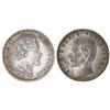Image 1 : Lot of two Bavaria (German States) 5 mark: 1876-D, Ludwig II; 1908-D, Otto.