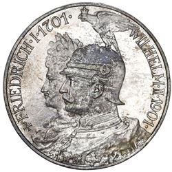 Prussia (German States), 5 mark, 1901-A, Wilhelm II, 200th anniversary of the Kingdom of Prussia.