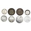 Image 1 : Lot of eight Prussia (German States) coins of Wilhelm II: 5 mark, 1904-A, 1907-A, 1913-A; 3 mark, 19