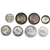 Image 2 : Lot of eight Prussia (German States) coins of Wilhelm II: 5 mark, 1904-A, 1907-A, 1913-A; 3 mark, 19