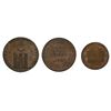 Image 2 : Lot of three Great Britain copper tokens of the 1790s: 1/2 penny, Middlesex, T. Hall, toucan (no dat