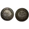 Image 1 : Lot of two Guatemala 1R-sized silver proclamation medals of 1847, both coin axis.