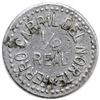 Image 1 : Guatemala, aluminum 1/2 real token, Ferrocarril del Norte, no date (ca. 1900).