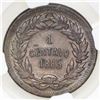 Image 2 : Honduras, copper 1 centavo, 1885, denomination 1, NGC UNC details / cleaned, ex-O'Brien.