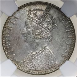 Bombay, British (India), rupee, Victoria, 1890-B, NGC MS 62.