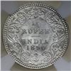 Image 2 : Calcutta, India (British), 1/4 rupee, Victoria, 1890-C, NGC MS 62.