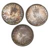 Image 1 : Lot of three Bombay, India (British) rupees, George V, 1911.