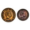 Image 1 : Lot of two Portuguese India copper 1/2 and 1/4 tangas, 1901.