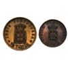 Image 2 : Lot of two Portuguese India copper 1/2 and 1/4 tangas, 1901.